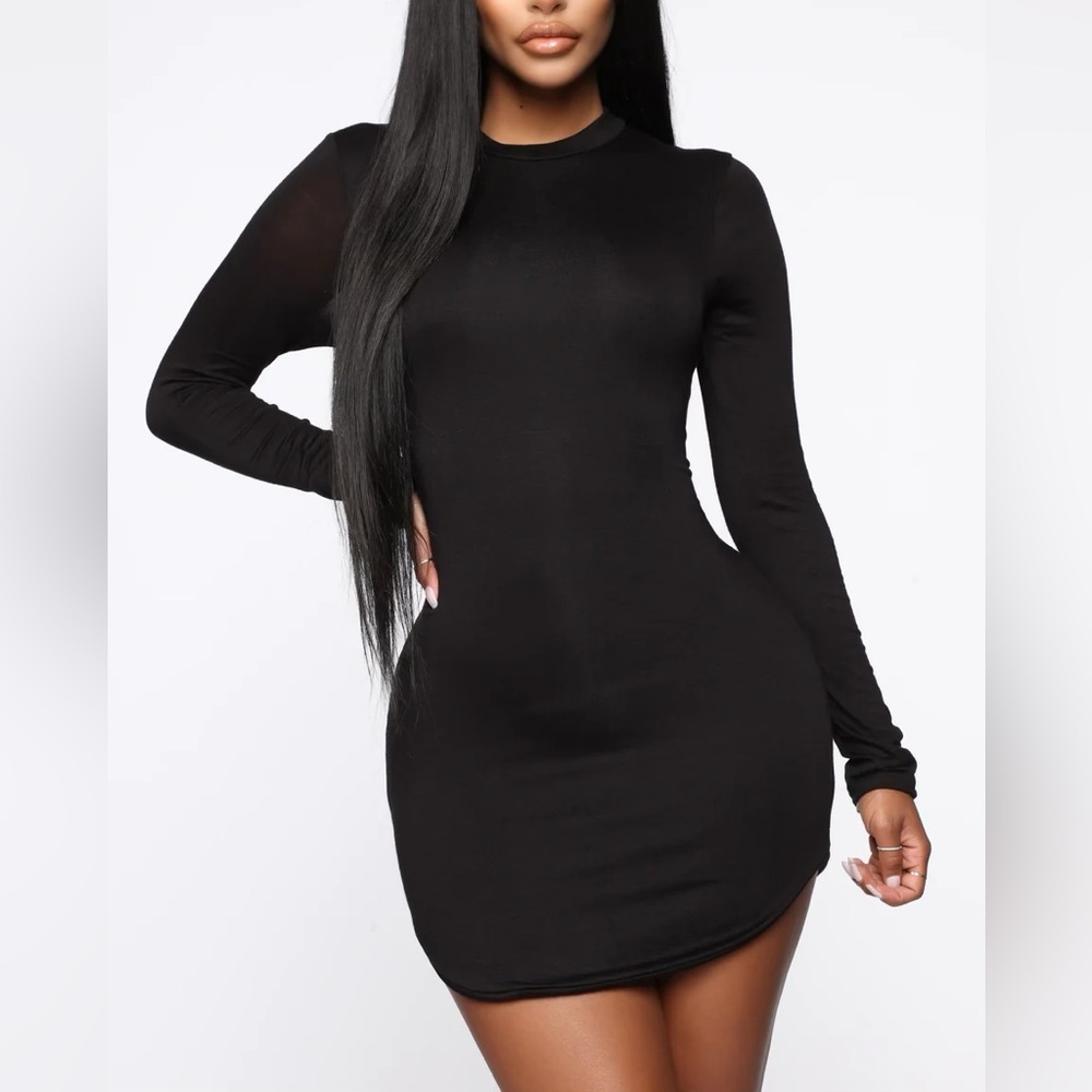Fashion Nova Beverly Hills Tunic Black dress